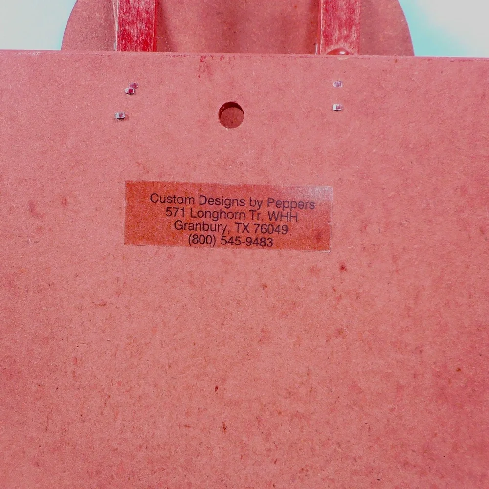 Vintage Red Apple Wood Clipboard Handmade Office Granny Core Teacher Craft w Pad